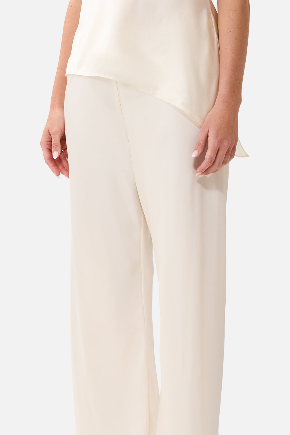 The CAMILLA Bias Cut Drawstring Pant Silk Essentials in our Silk Essentials print.
