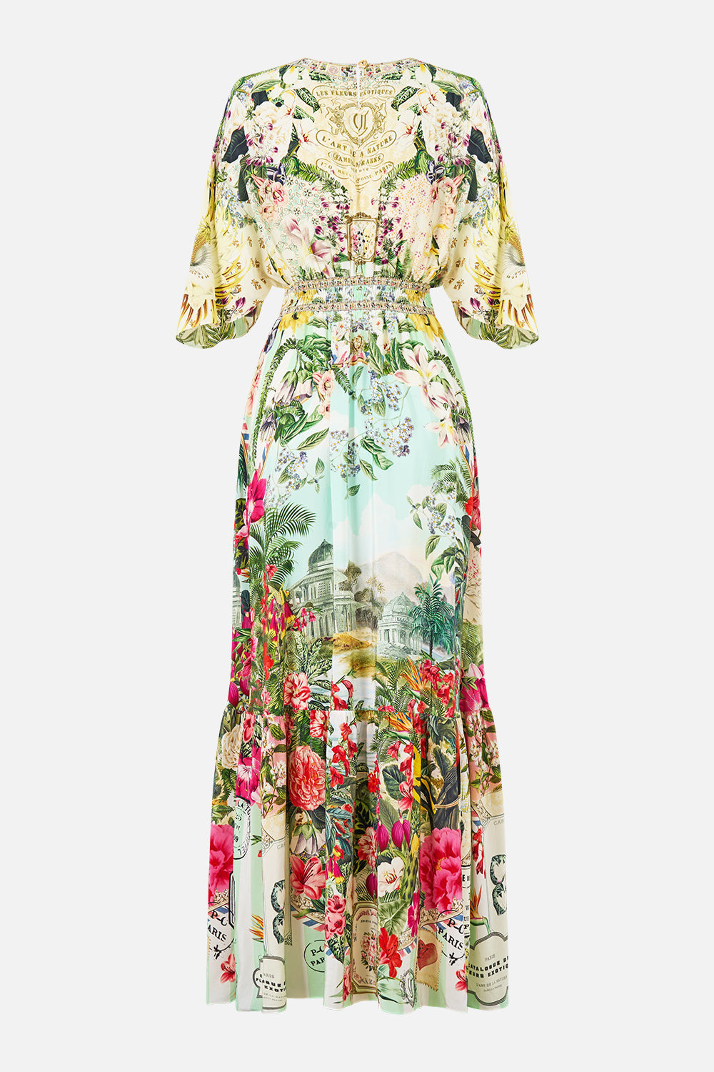 WAISTED DRESS WITH HEM RUFFLE LA BELLE BOTANIQUE