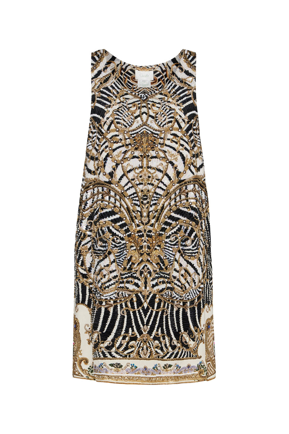 ROUND NECK A-LINE DRESS NIGHT WAITING FOR DAY