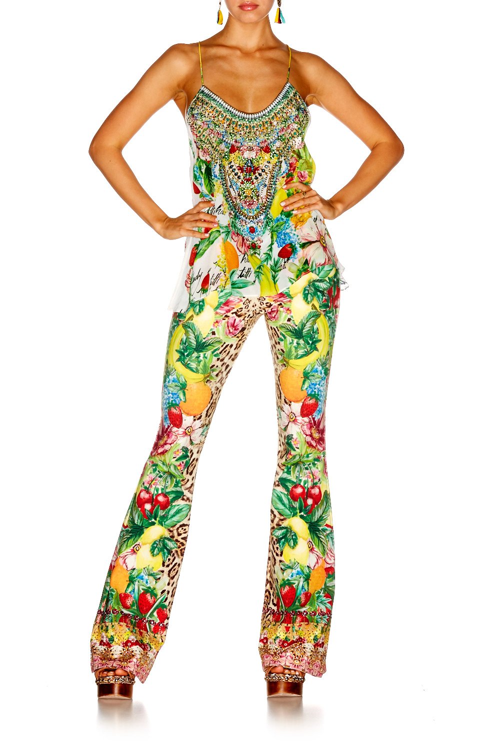 THERES NO PLACE LIKE RIO T BACK SHOESTRING STRAP TOP