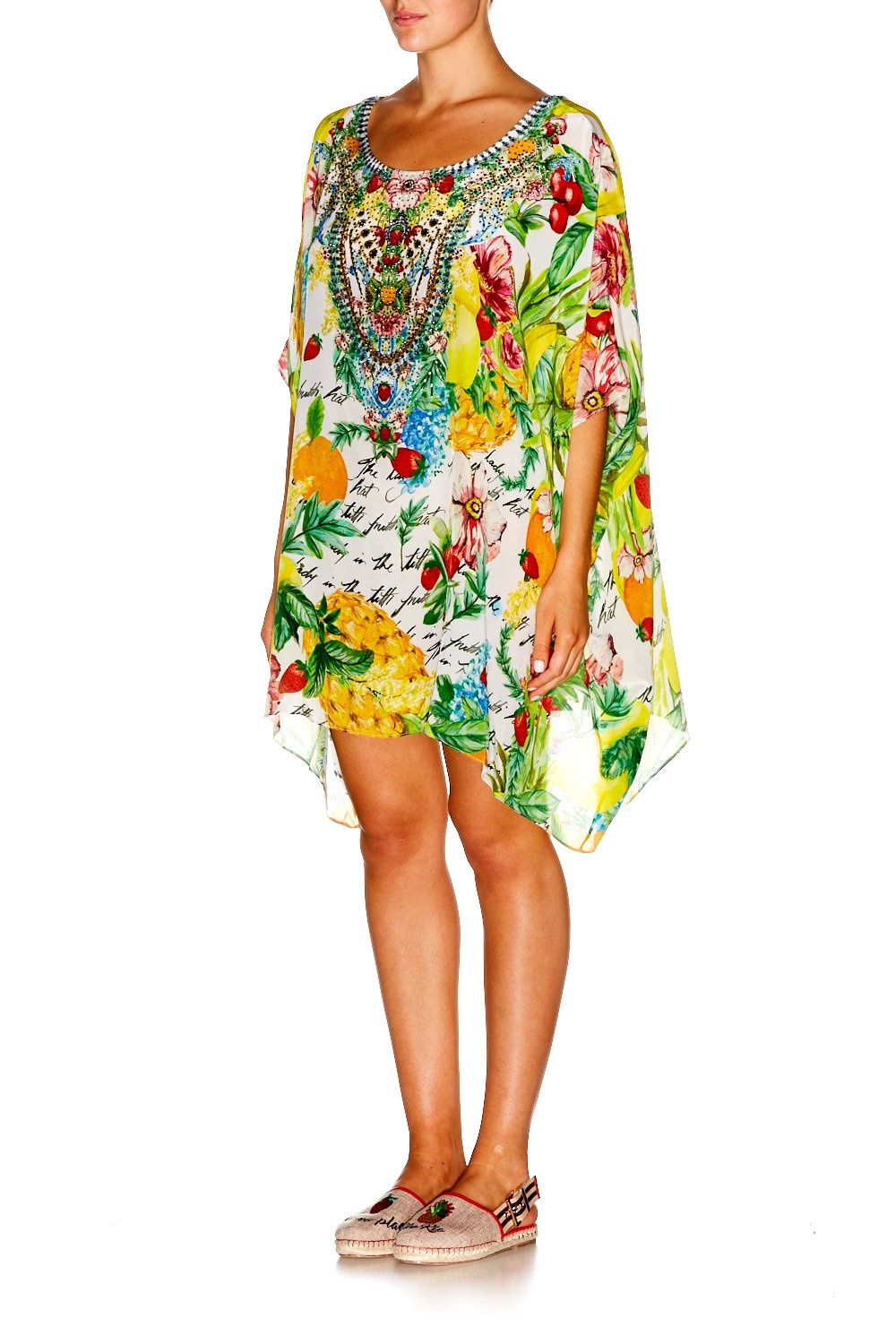 THERES NO PLACE LIKE RIO SHORT ROUND NECK KAFTAN