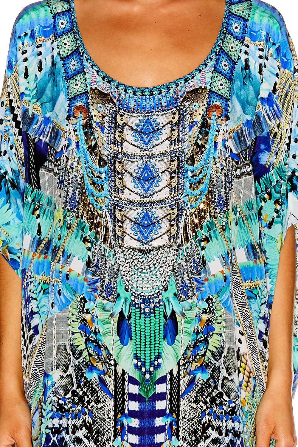 LEAVE ME WILD SHORT ROUND NECK KAFTAN