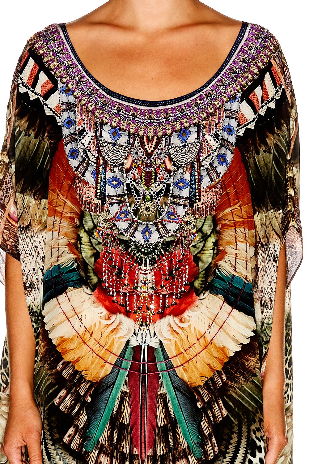 LIGHT MY FIRE ROUND NECK KAFTAN