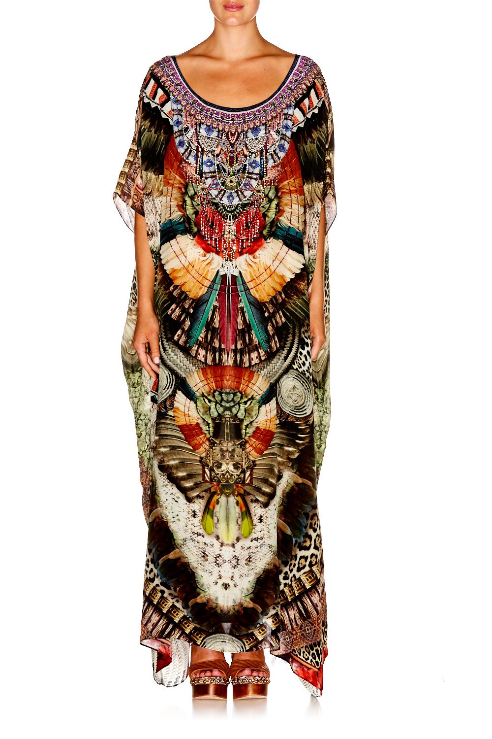 LIGHT MY FIRE ROUND NECK KAFTAN