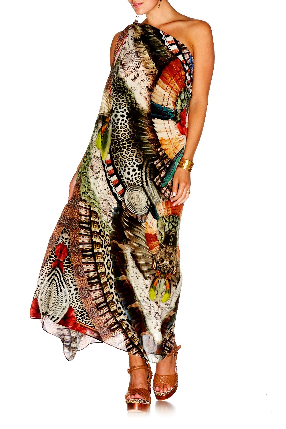 LIGHT MY FIRE ROUND NECK KAFTAN