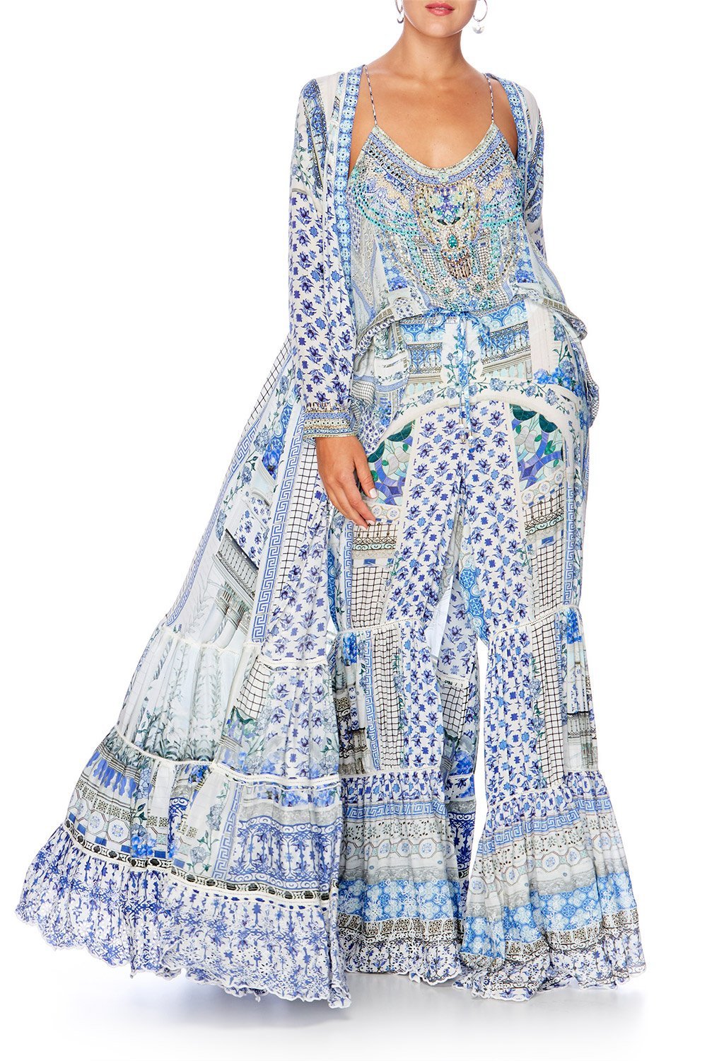 SALVADOR SUMMER WIDE LEG TIERED PANT