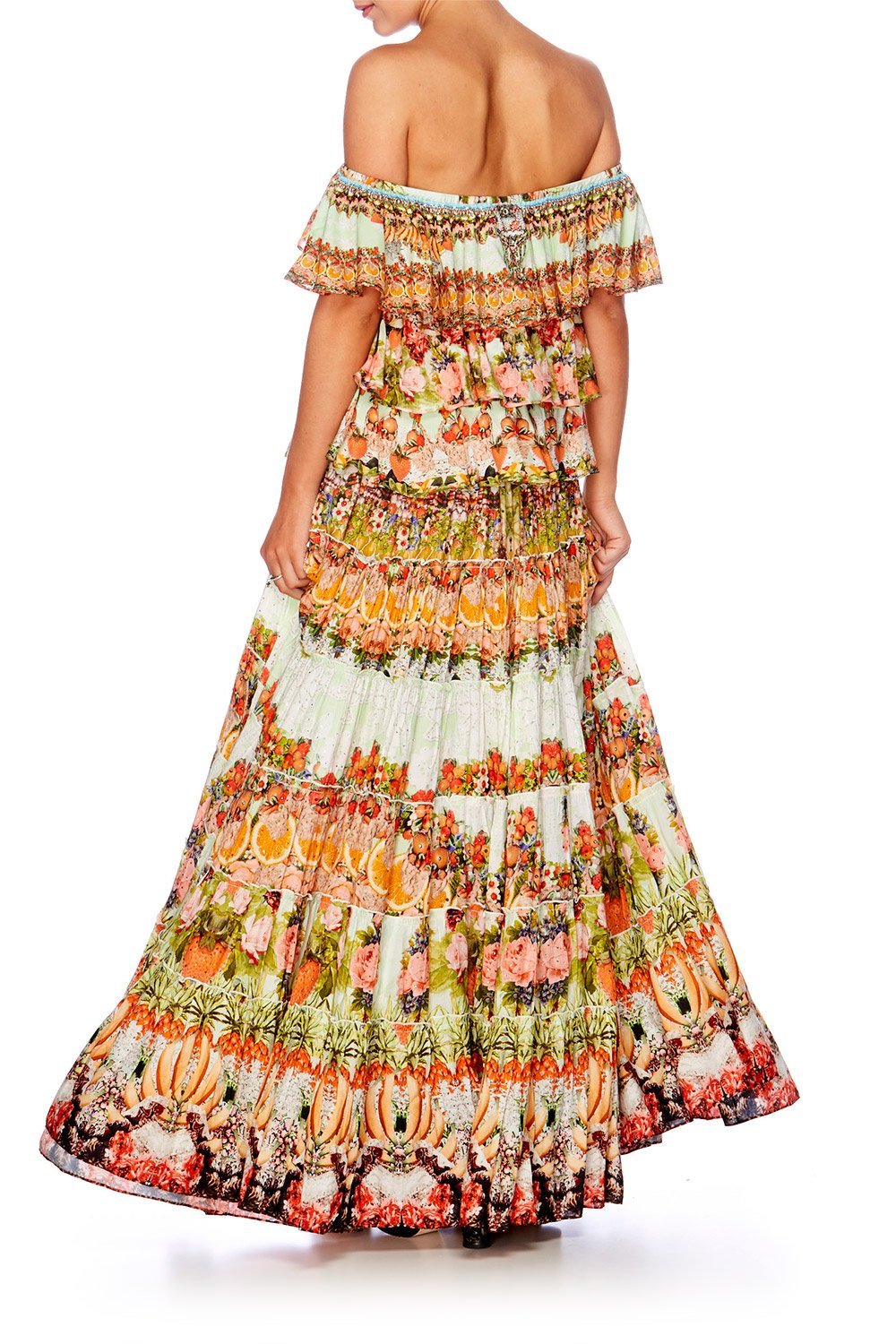 SAMBA SALADA FRILLED DROP SHOULDER TOP