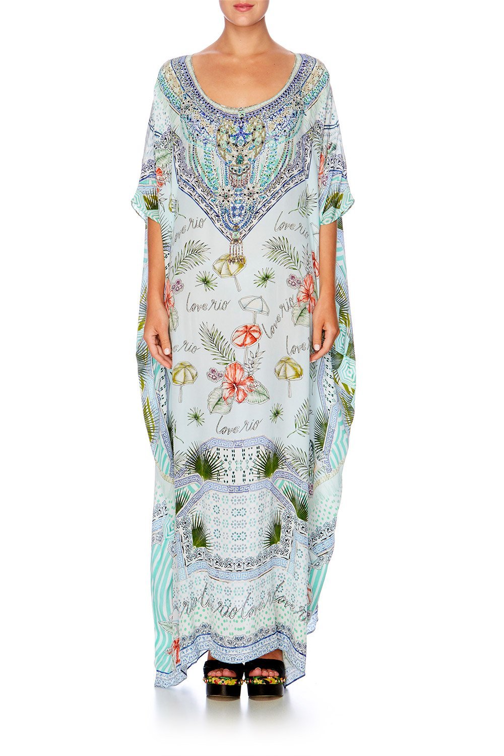 SHADES OF RIO ROUND NECK KAFTAN