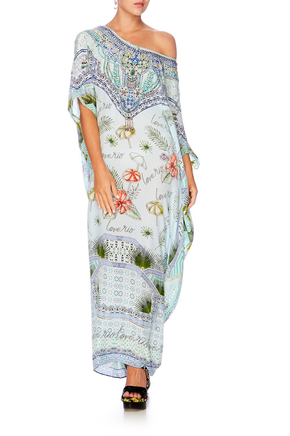 SHADES OF RIO ROUND NECK KAFTAN