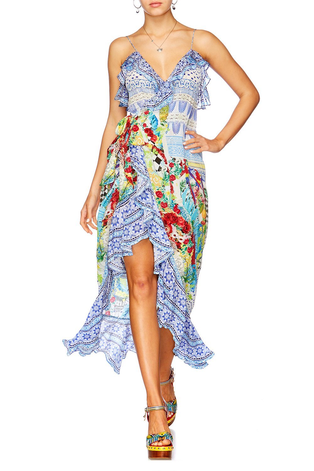 MASKING MADNESS FRILL DRESS WITH LONG BACK