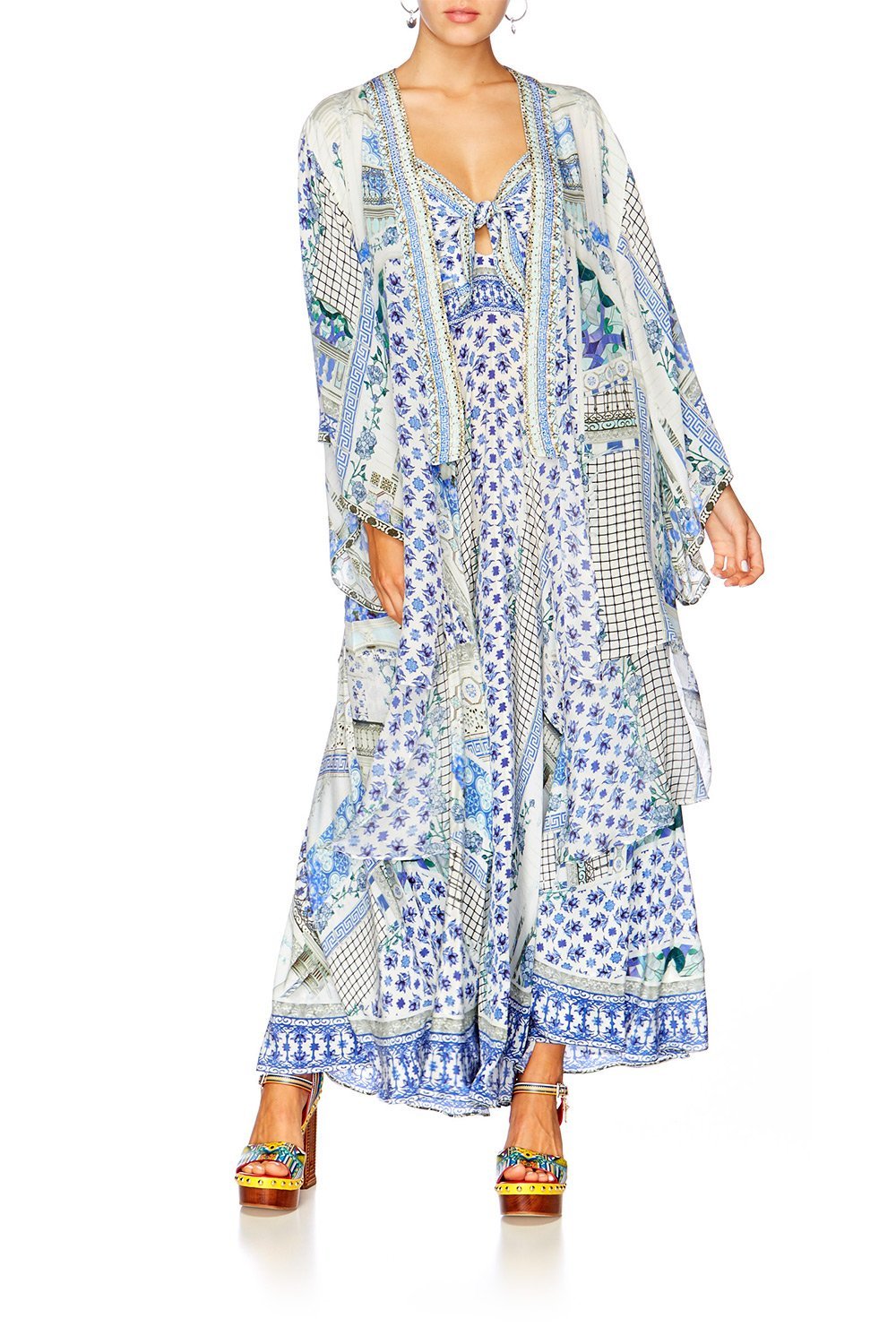 SALVADOR SUMMER KIMONO WITH LONG UNDERLAY