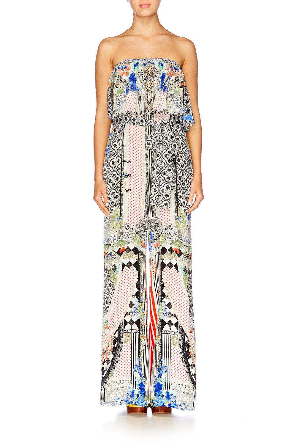 MEET ME HERE STRAPLESS JUMPSUIT W FRILL