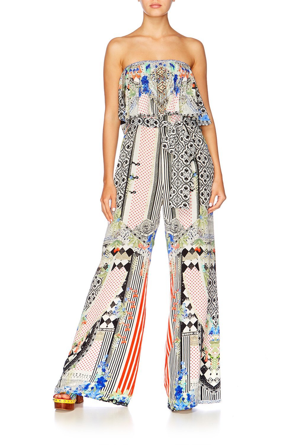 MEET ME HERE STRAPLESS JUMPSUIT W FRILL