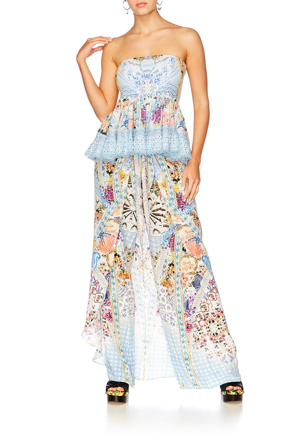 GIRL NEXT DOOR SHORT SHIRRED SKIRT