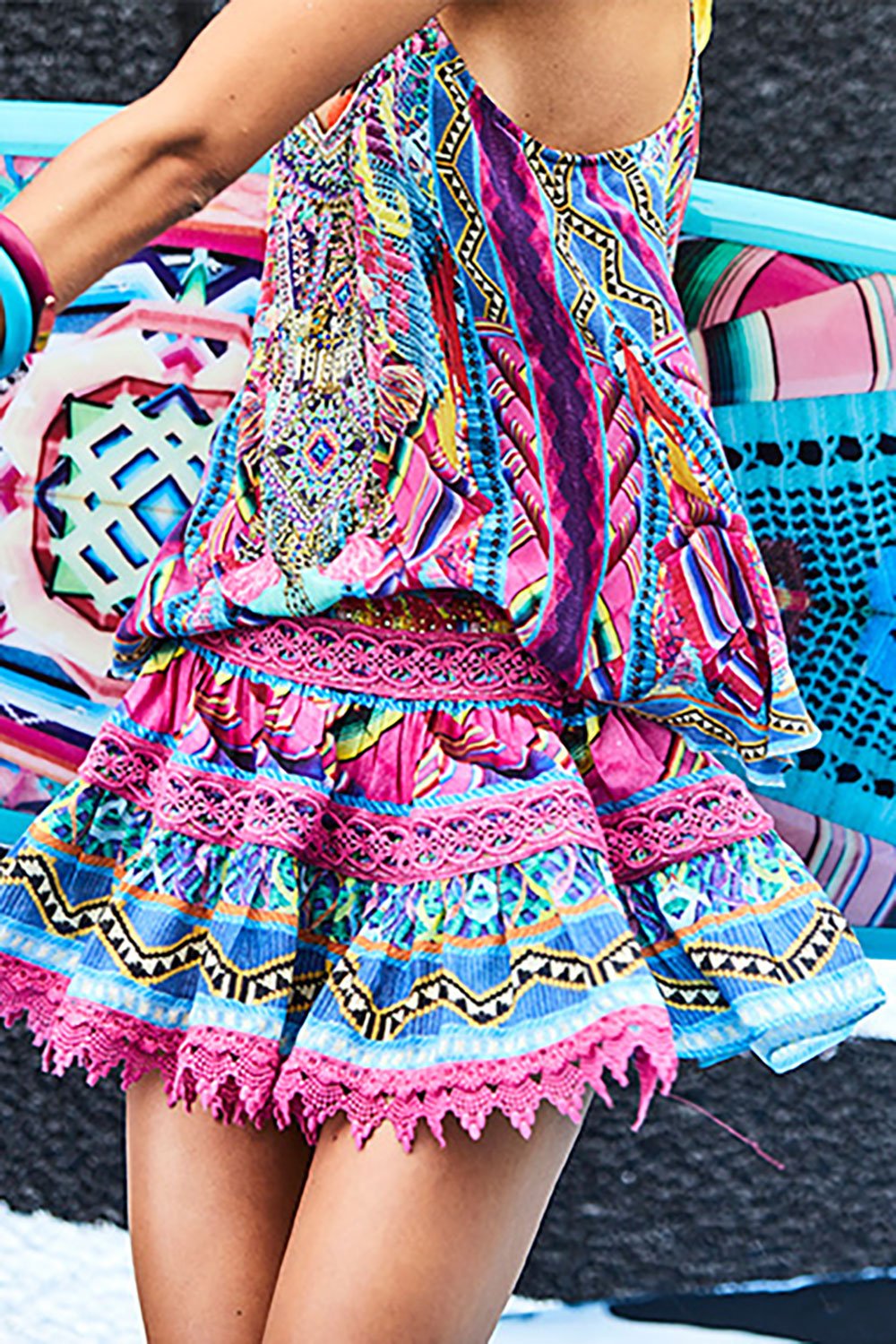 MS MOCHILLA SHORT FRILL HEM SKIRT