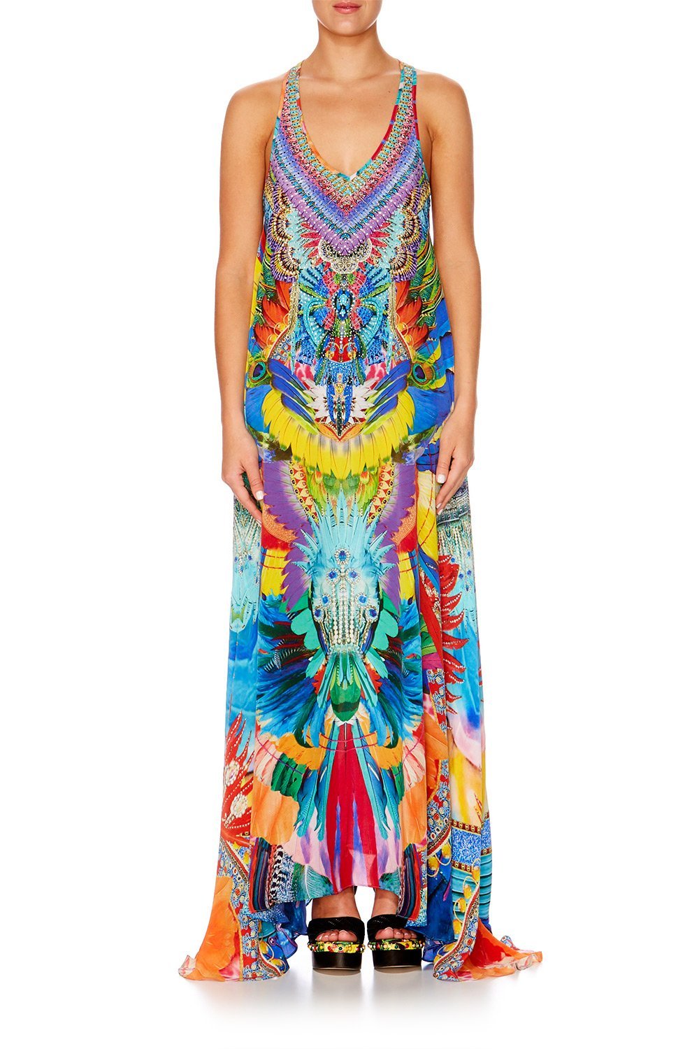 SHOW GIRL VNECK RACER BACK DRESS