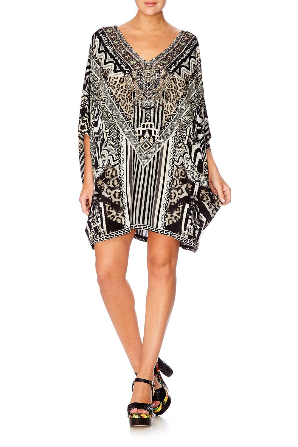 TRIBAL THEORY BAT SLEEVE DRESS