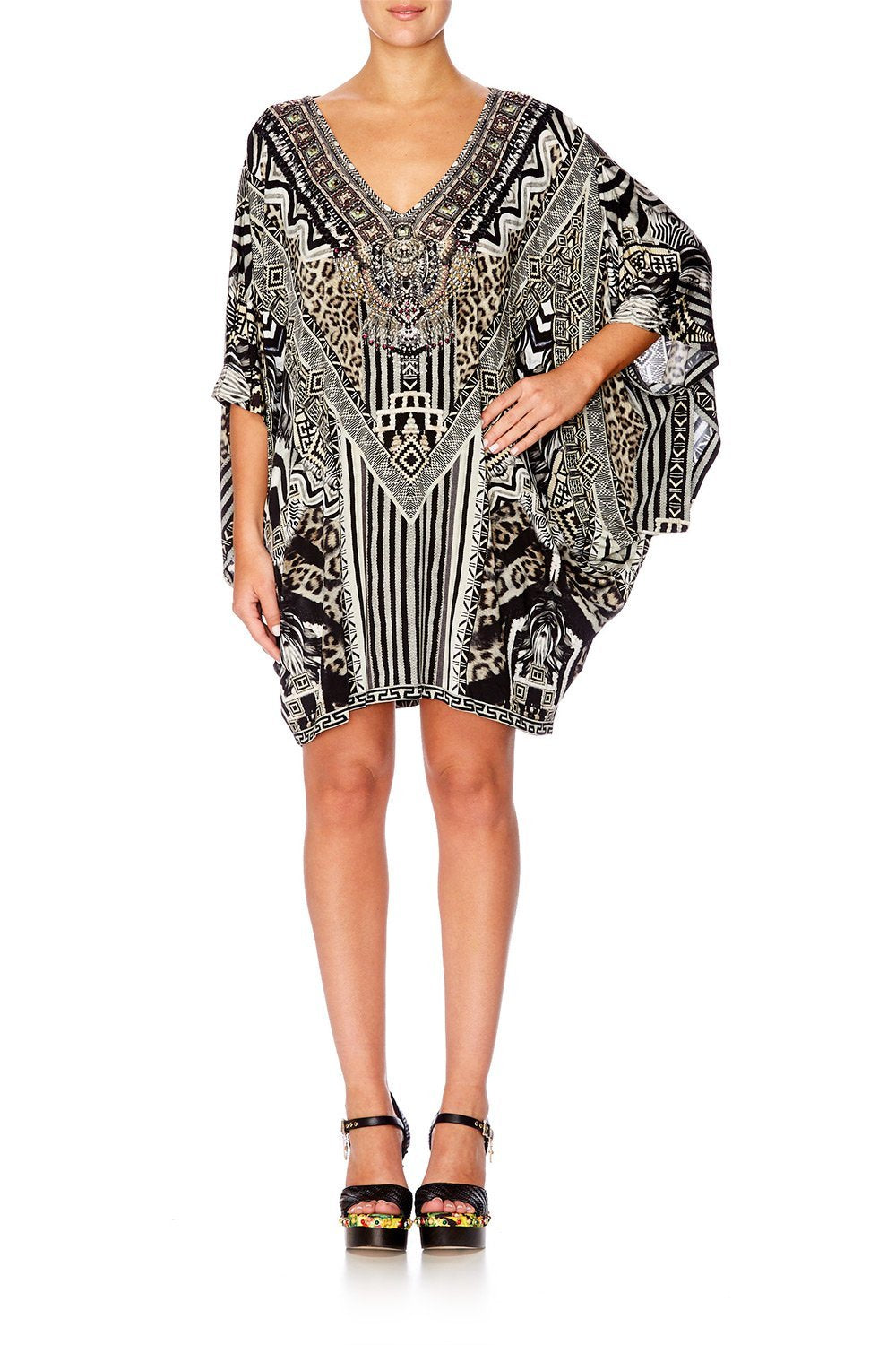 TRIBAL THEORY BAT SLEEVE DRESS