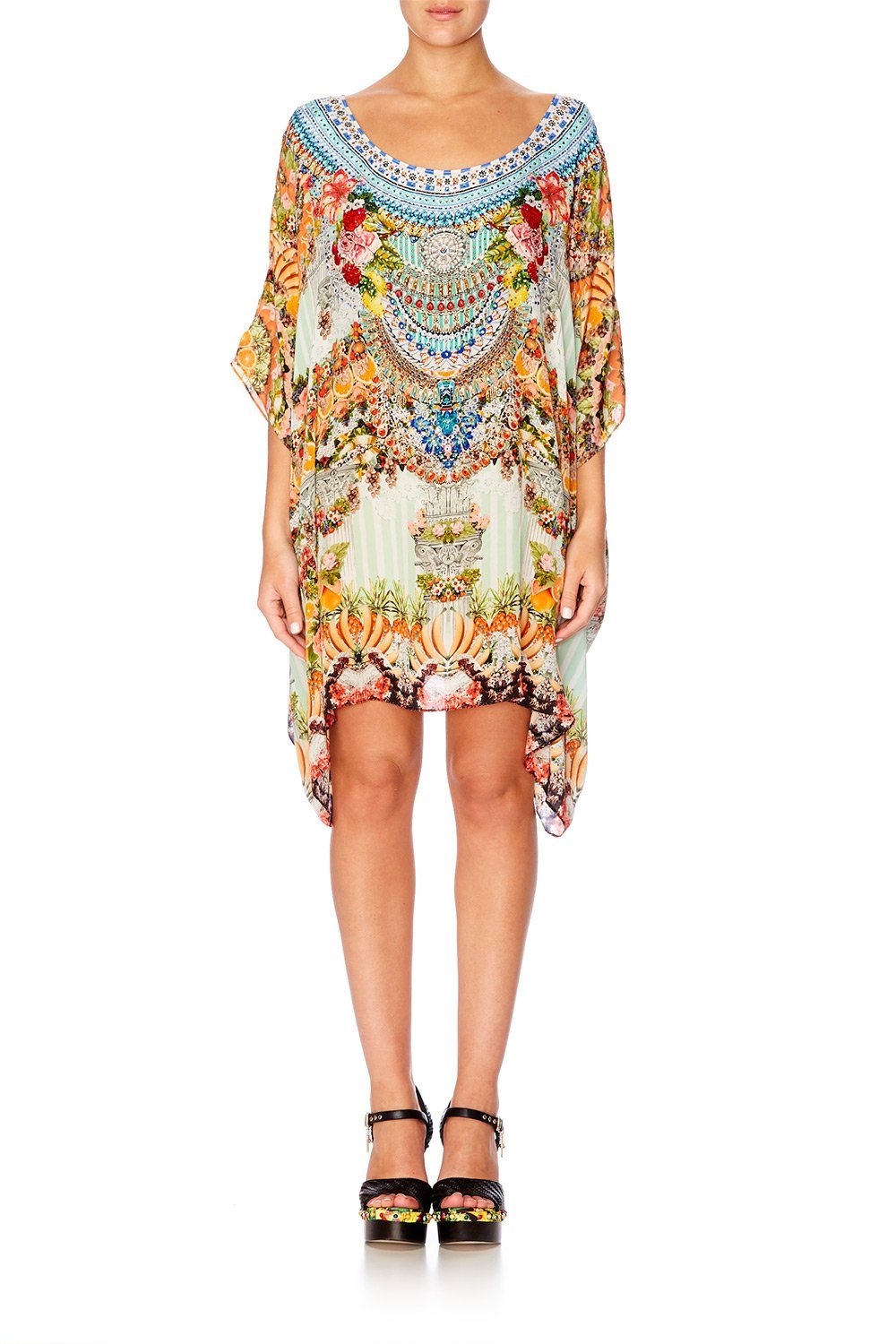 SLICE OF PARADISE SHORT ROUND NECK KAFTAN