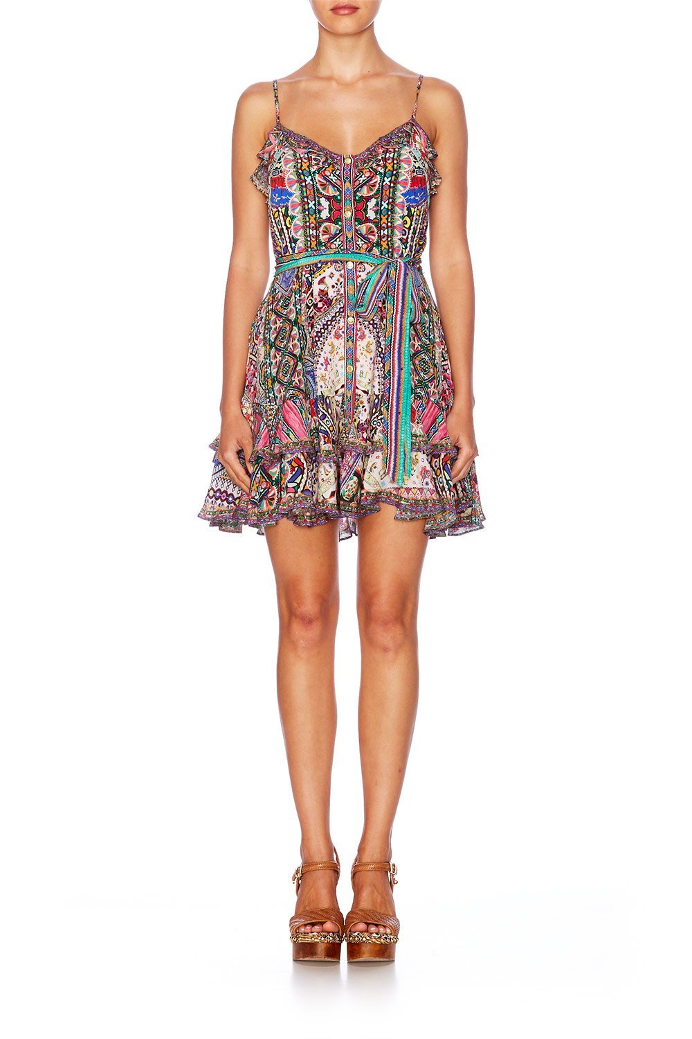 KALBELIA QUEEN MINI BUTTON DOWN FRILL DRESS