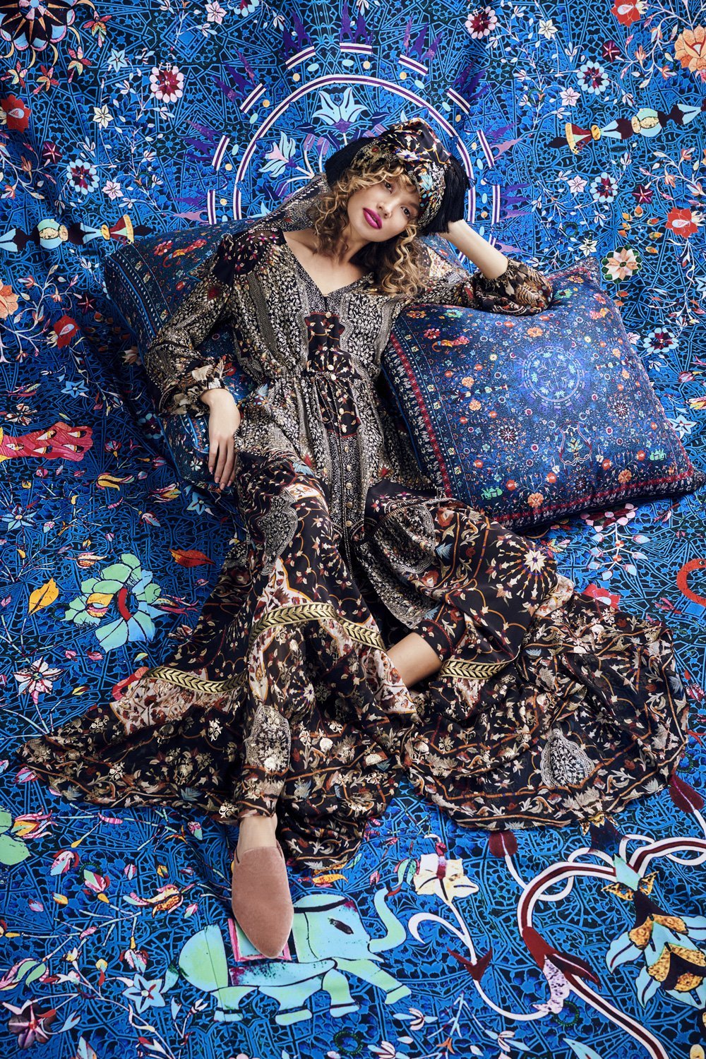 CHAMBER OF REFLECTIONS PEASANT MAXI DRESS