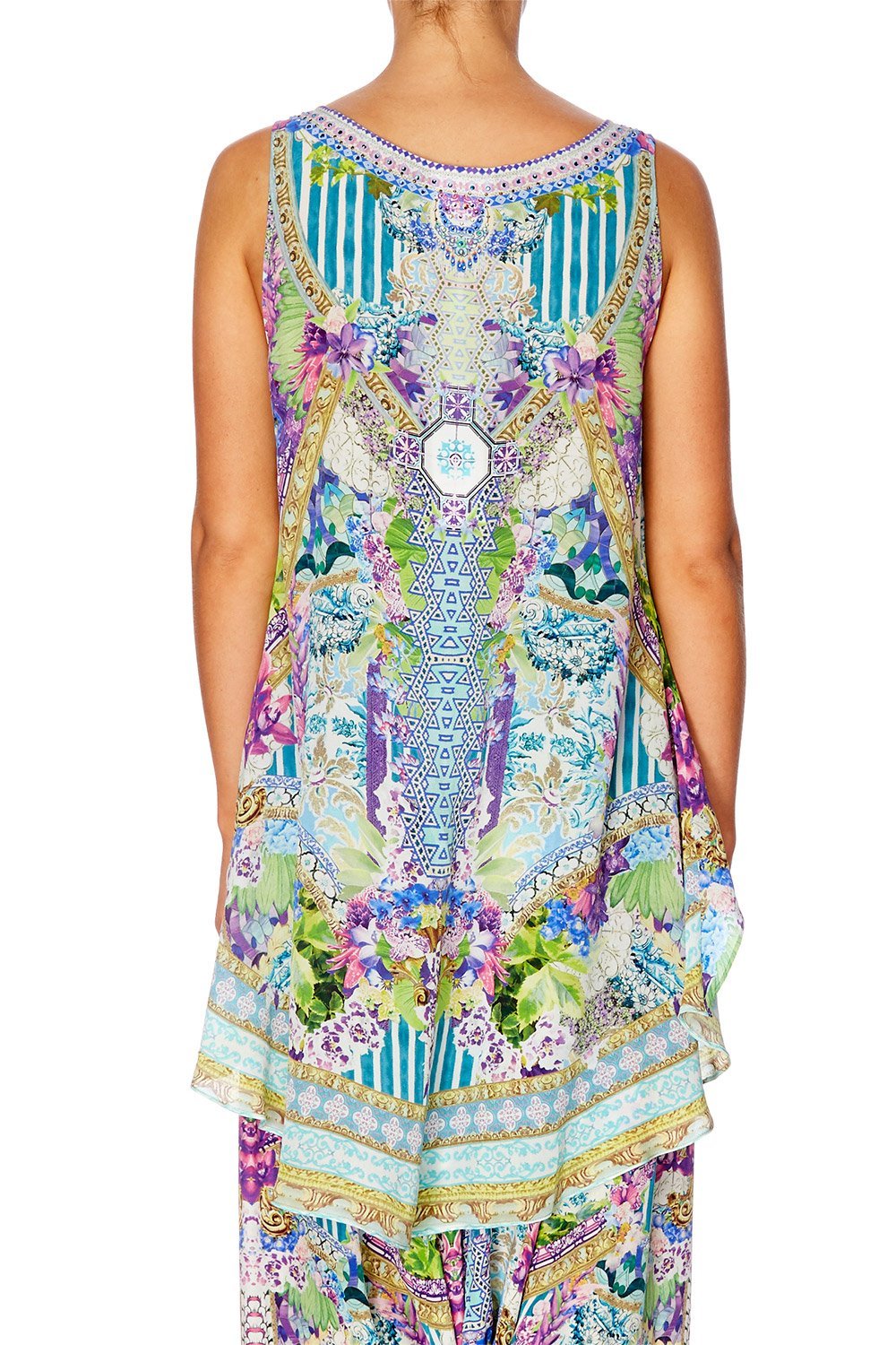 CAMILLA SALVADOR FIELDS FOREVER SCOOP NECK TOP WITH LONG BACK