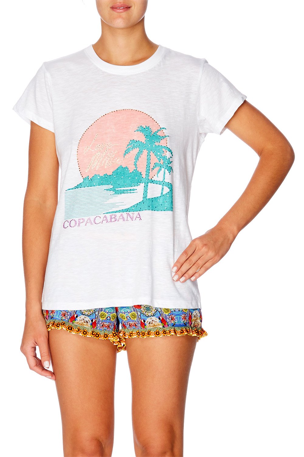 COPACABANA SLIM FIT ROUND NECK T-SHIRT