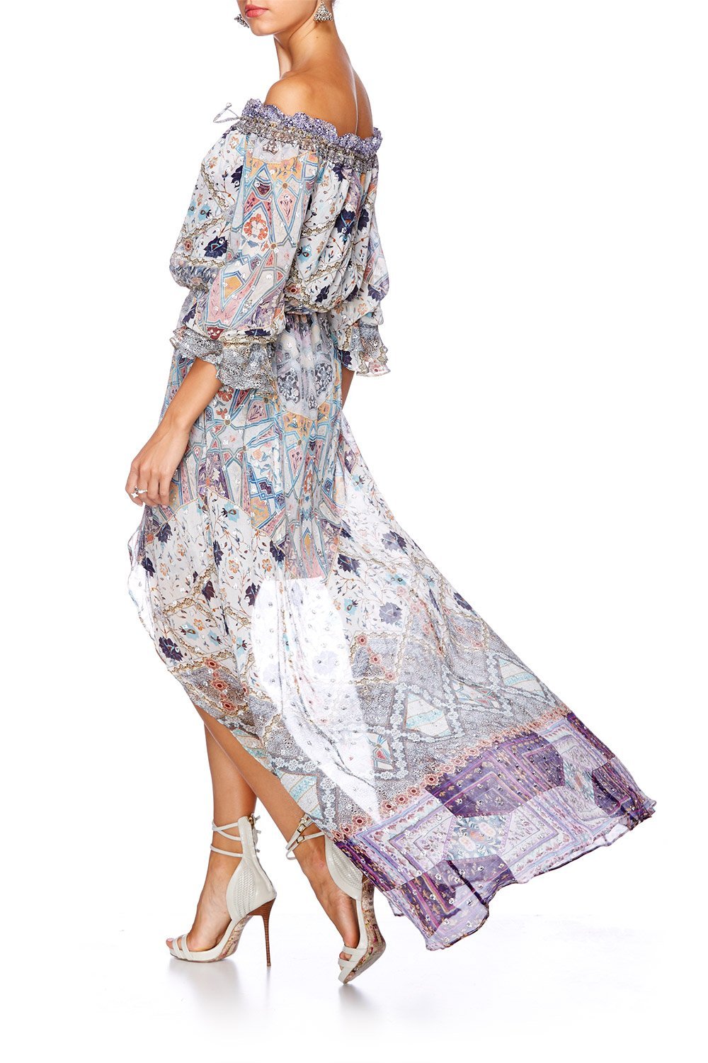 TALES OF TATIANA DROP SHOULDER SPLIT DRESS