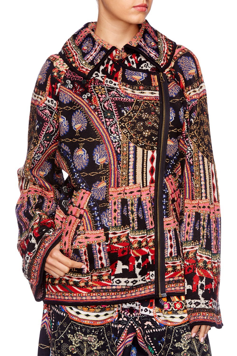 DANCING ON MY OWN KNIT JACQUARD JACKET