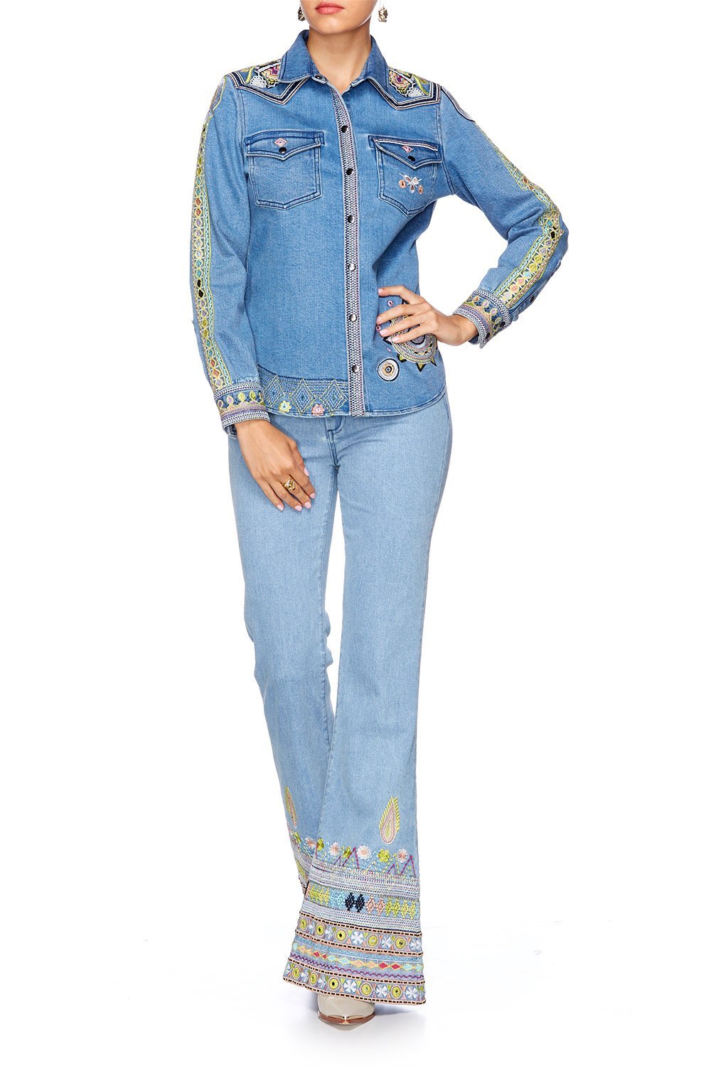 SOUL SISTERS ANGULAR SHOULDER SEAM BLOUSE