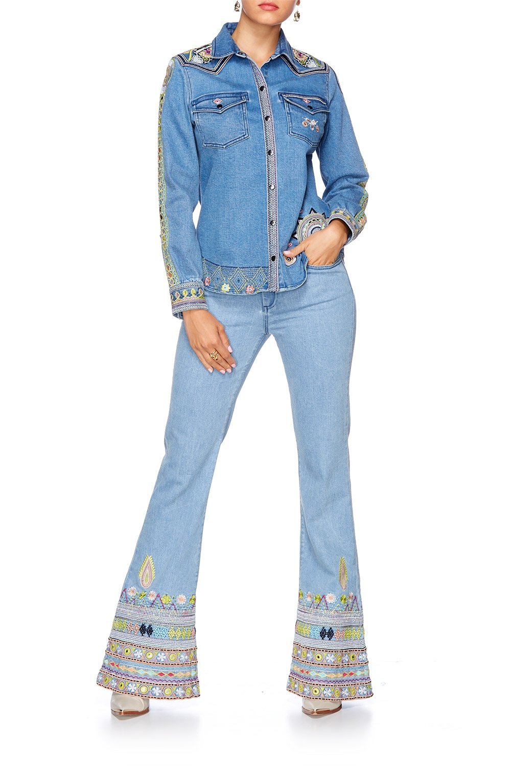 SOUL SISTERS ANGULAR SHOULDER SEAM BLOUSE