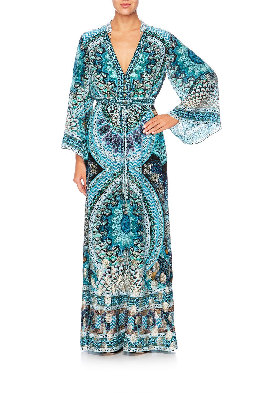 TURN ON THE CHARM DRAWSTRING BUTTON UP DRESS