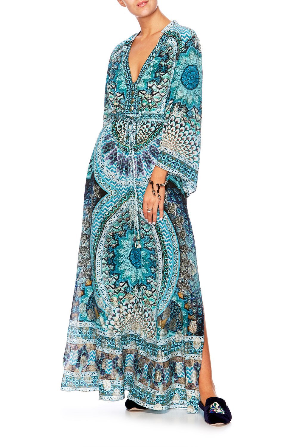 TURN ON THE CHARM DRAWSTRING BUTTON UP DRESS