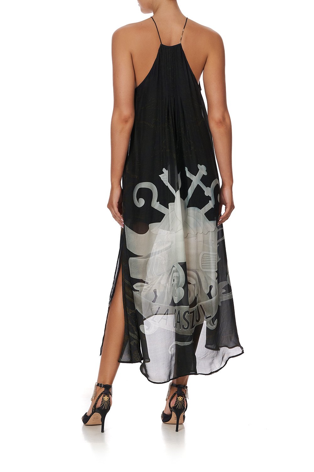 HIGH NECK MIDI DRESS SACRED AMULET