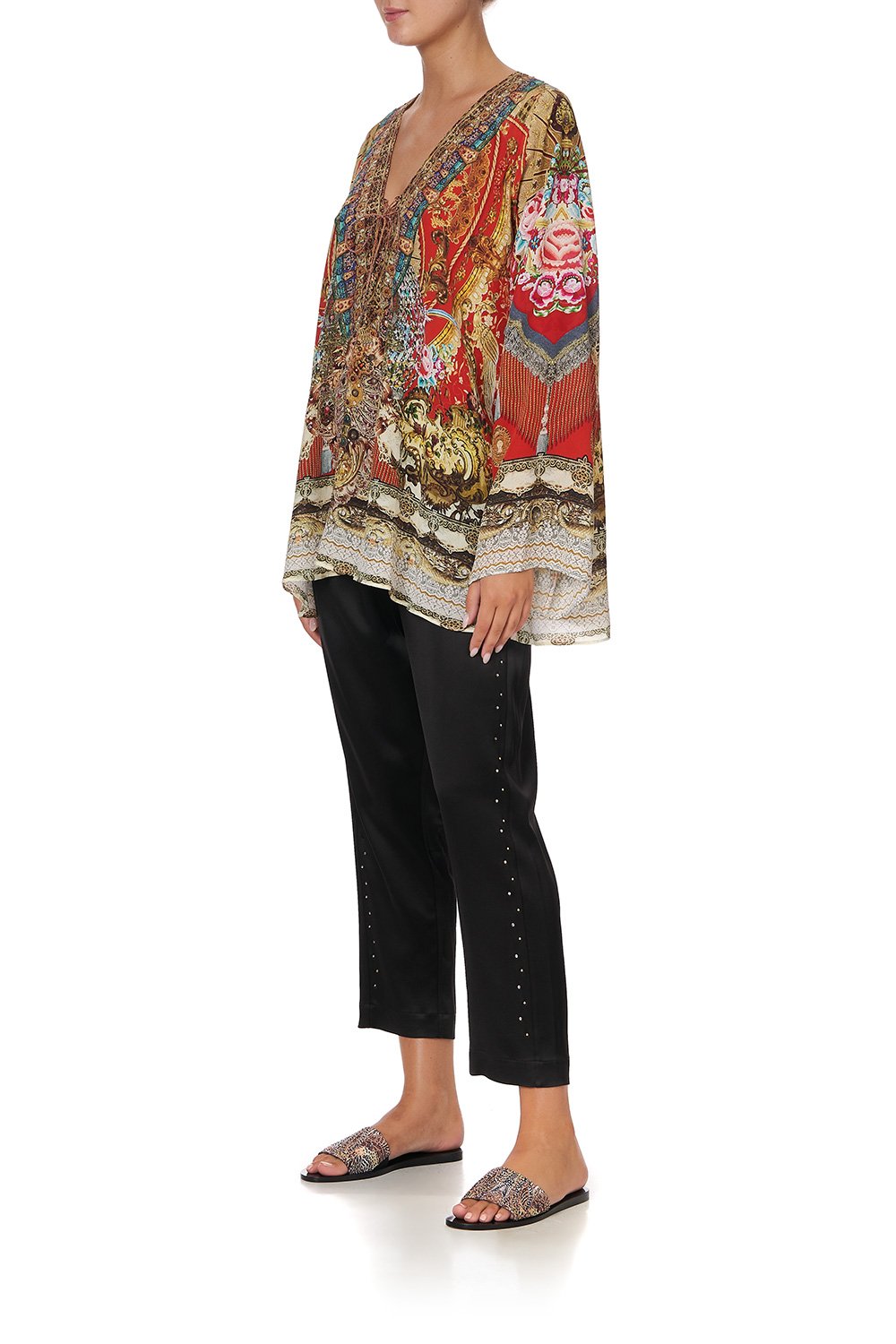 LACE UP BLOUSE CAMEO'S DANCE