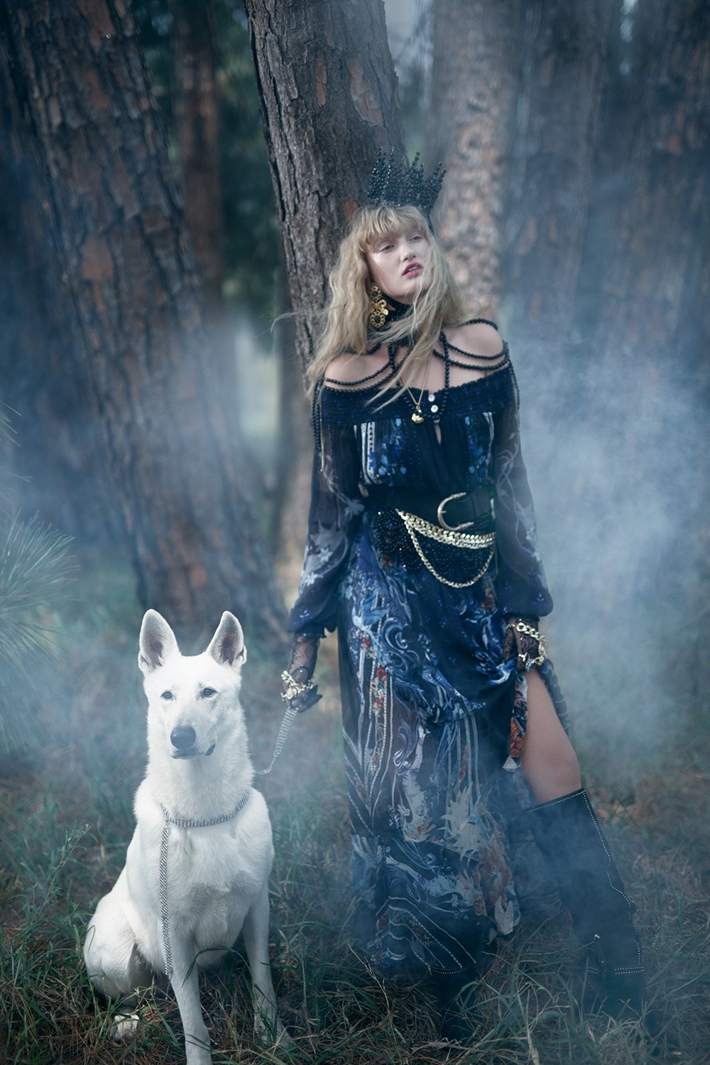 OFF SHOULDER SHIRRED DRESS MARE MYSTIQUE