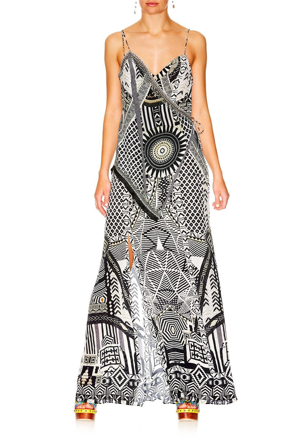 HANGING AROUND ASYMMETRICAL HALTER DRESS