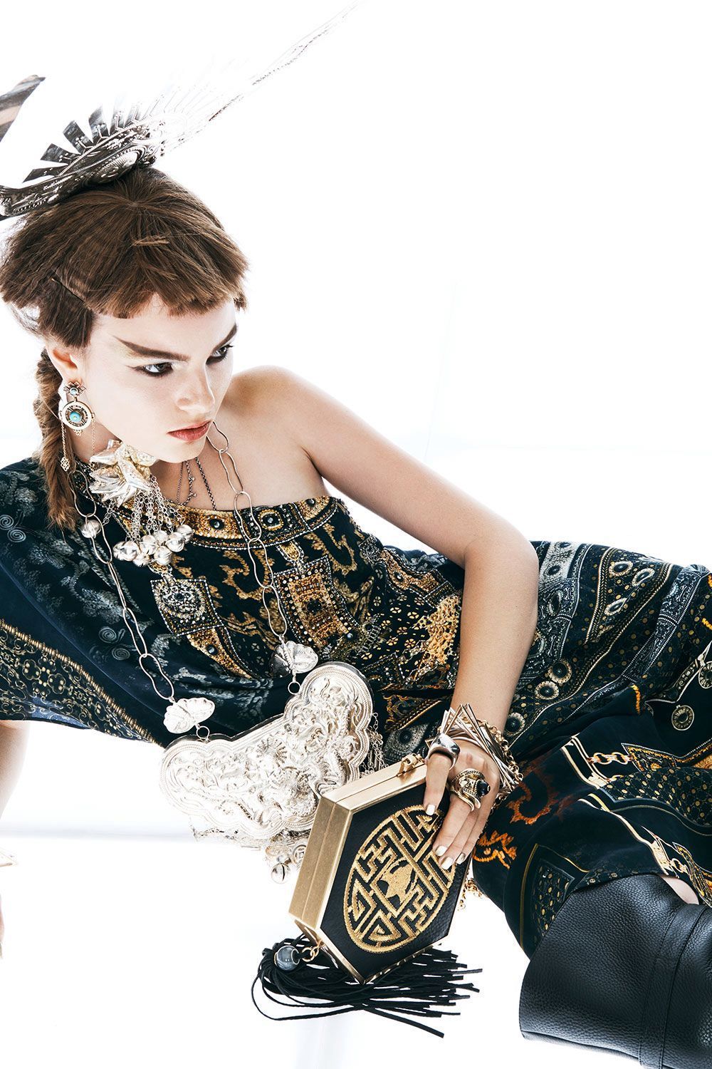 FOR THE LOVE OF LHASA ROUND NECK KAFTAN