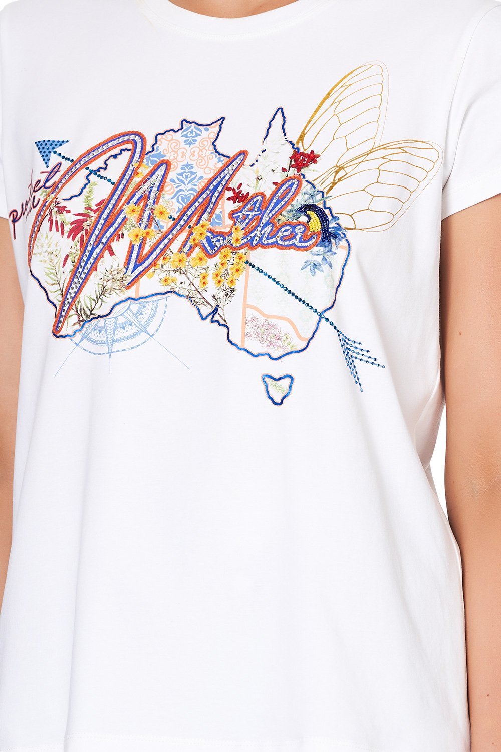 SLIM FIT  ROUND NECK T-SHIRT DAINTREE DARLING