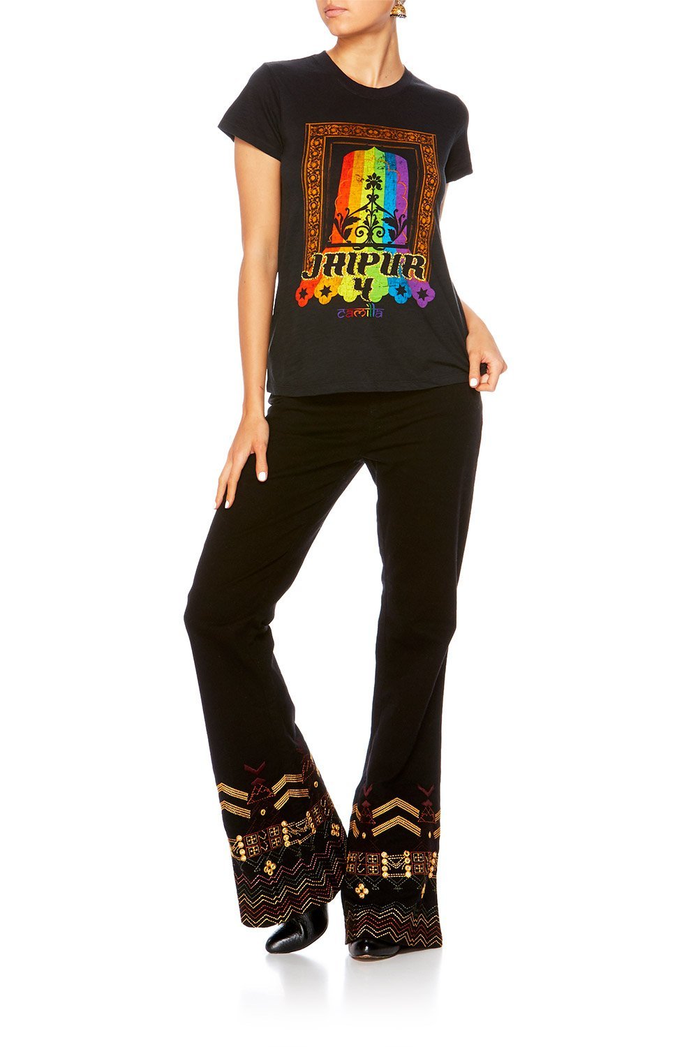 BLACK SLIM FIT ROUND NECK T-SHIRT