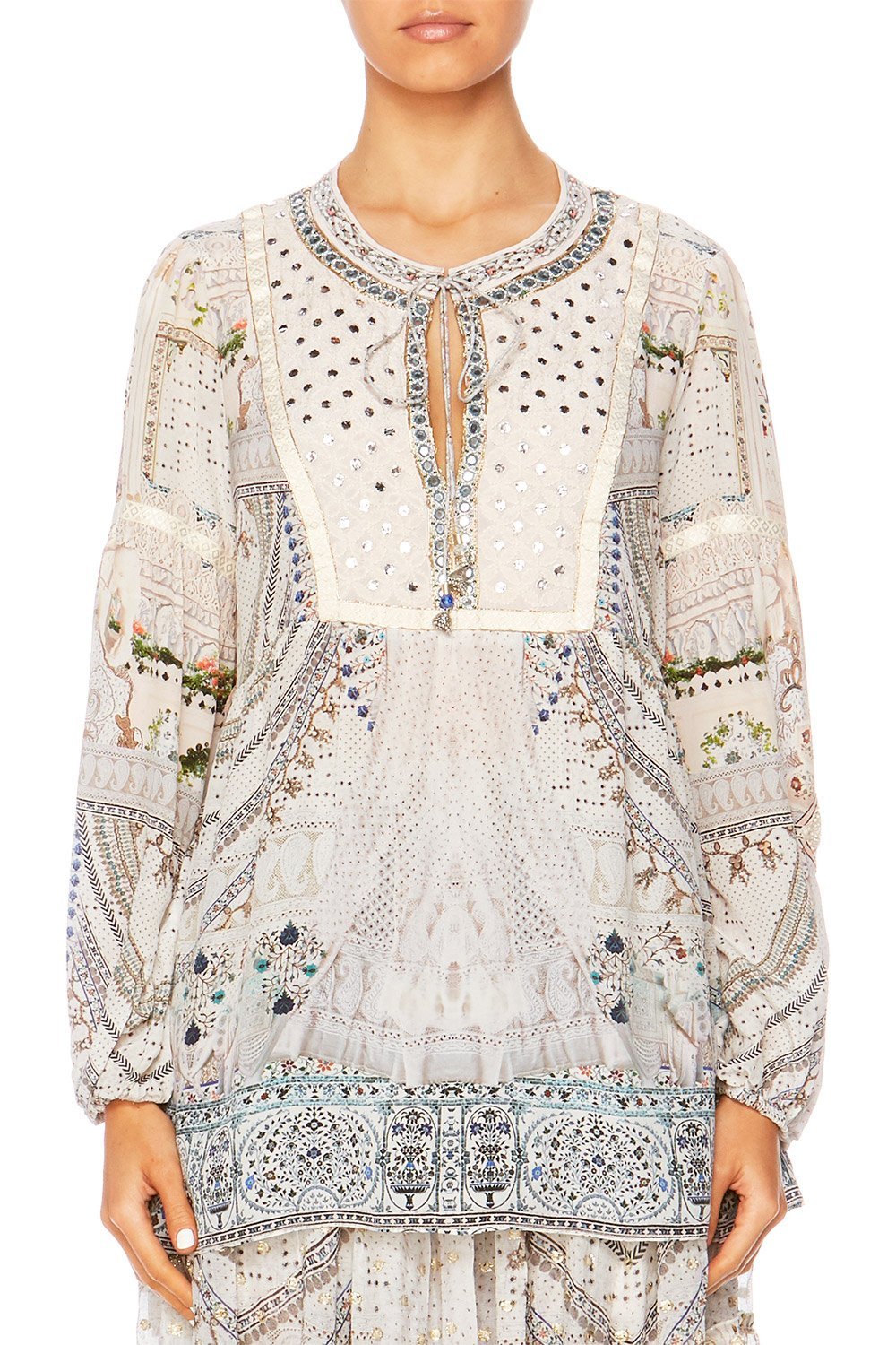 BREAKFAST WITH SILVIA LONGLINE PEASANT TOP