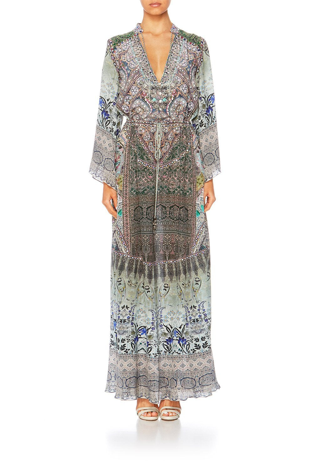 MAMAS HOME DRAWSTRING BUTTON UP DRESS