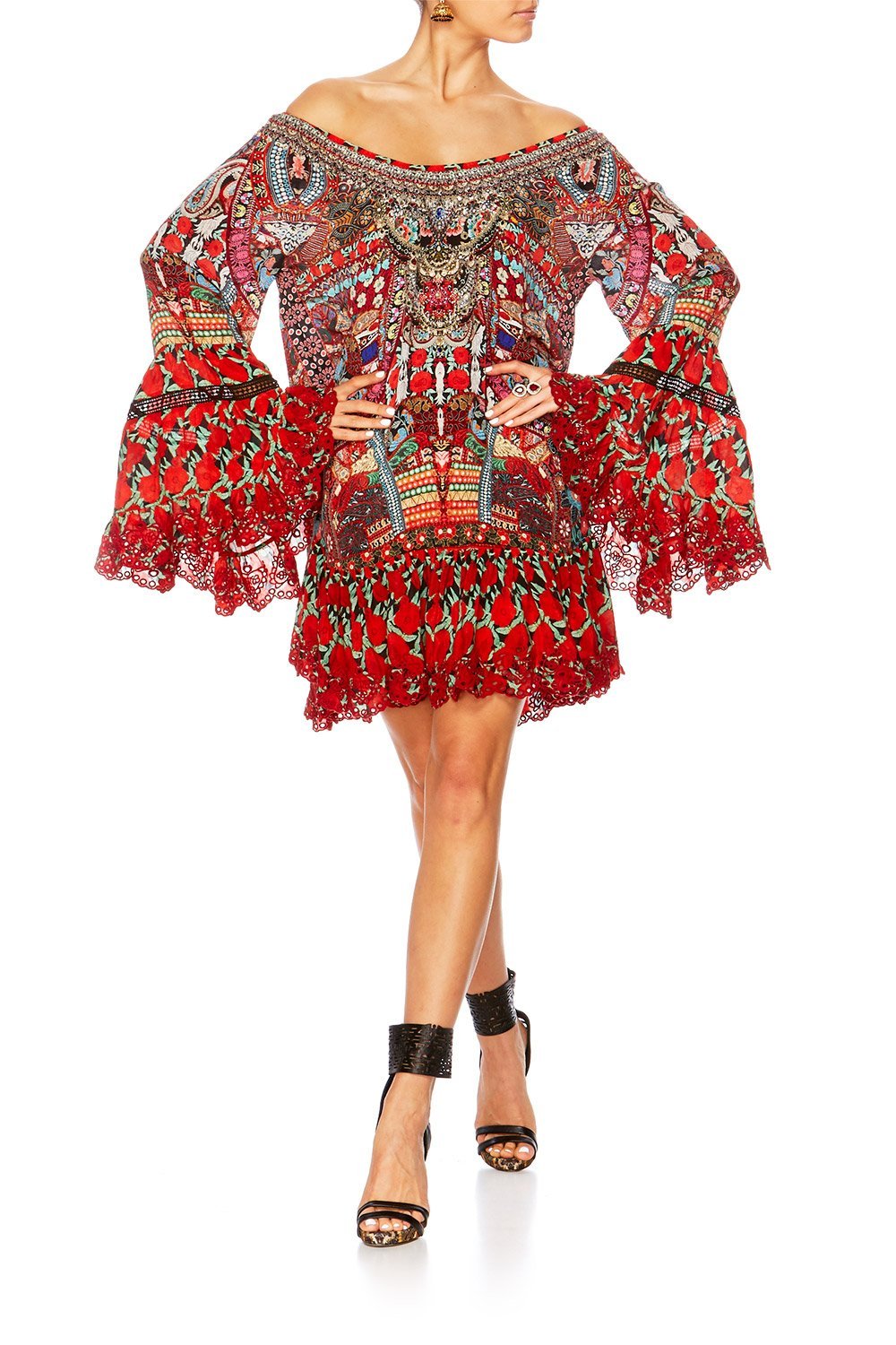 QUEEN ALIKA A LINE FRILL DRESS