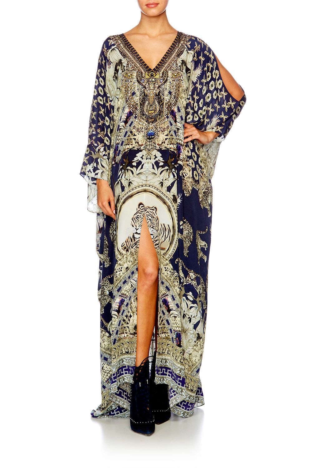A LITTLE PAST TWILIGHT SPLIT FRONT & SLEEVE KAFTAN