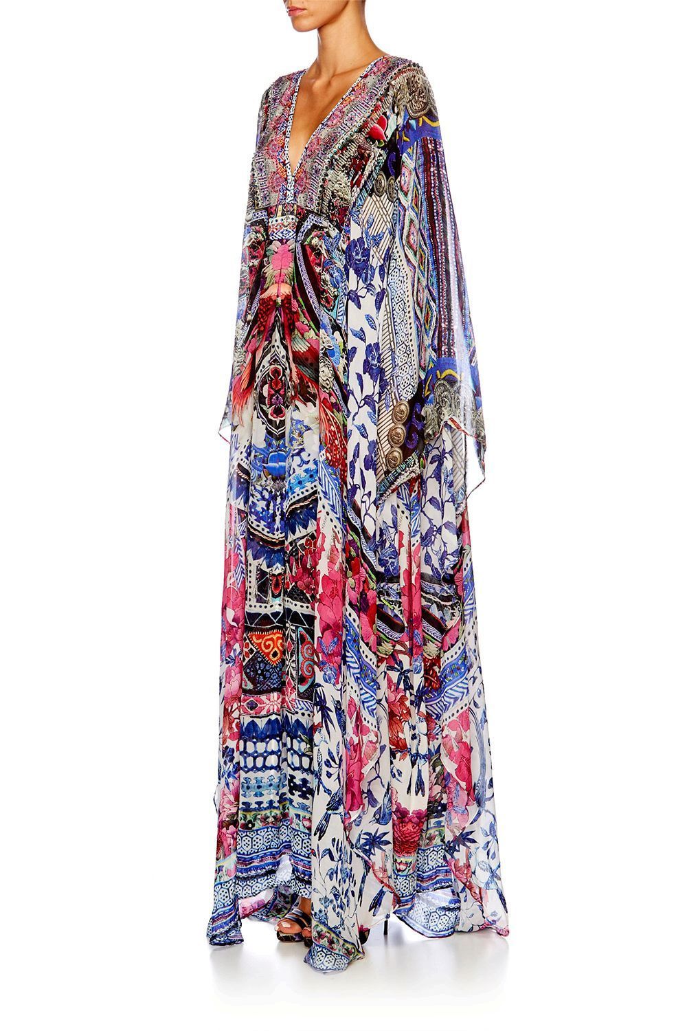 FROM KAILI WITH LOVE LONG KAFTAN W/ WAIST TAB