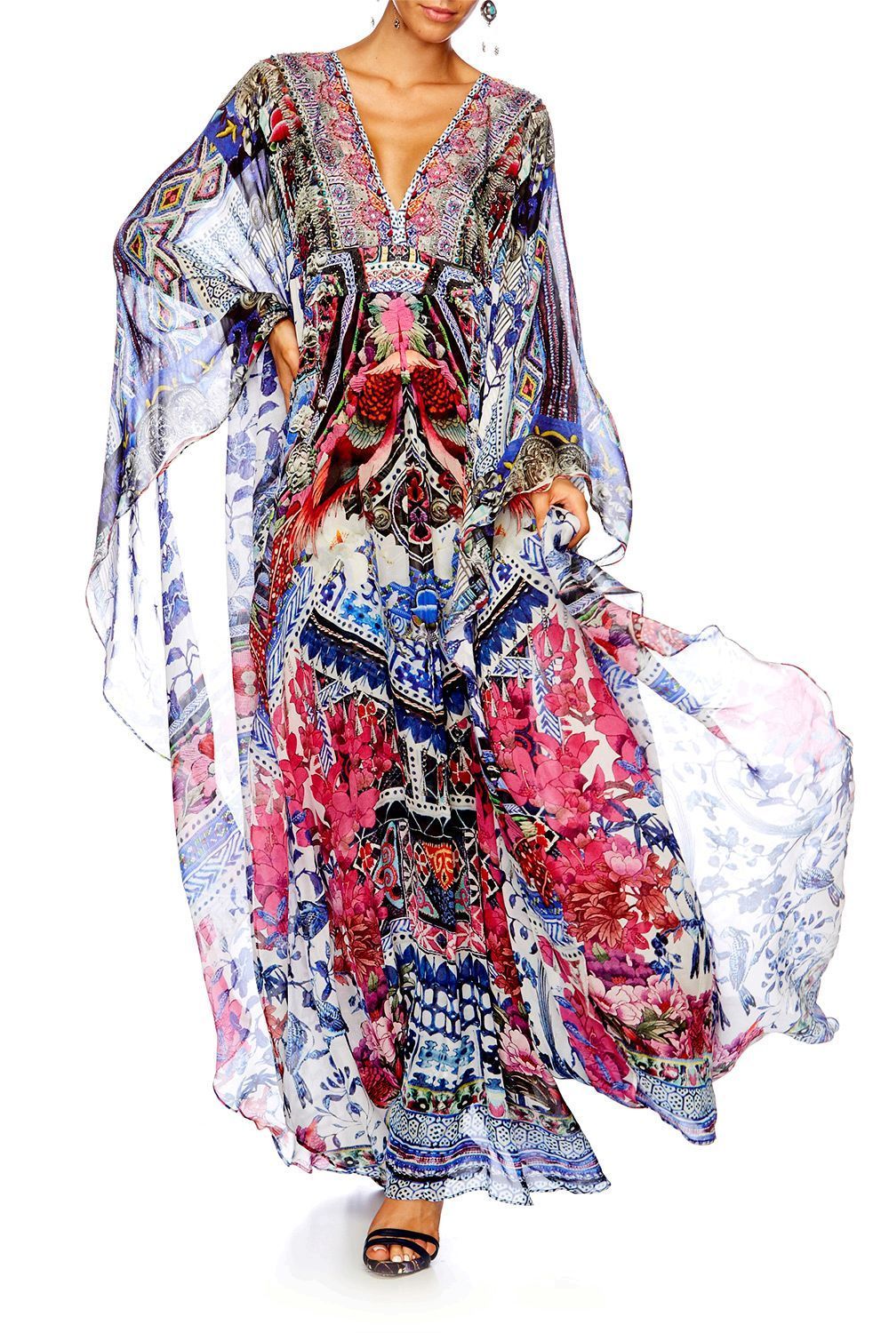 FROM KAILI WITH LOVE LONG KAFTAN W/ WAIST TAB