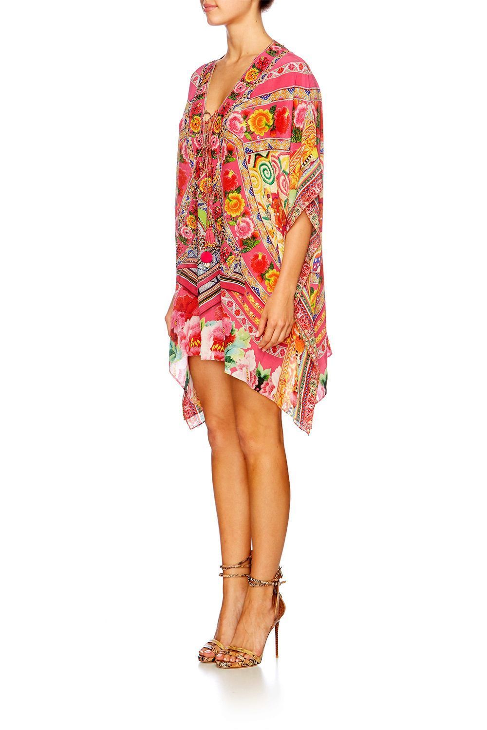 HANI HONEY SHORT LACE UP KAFTAN