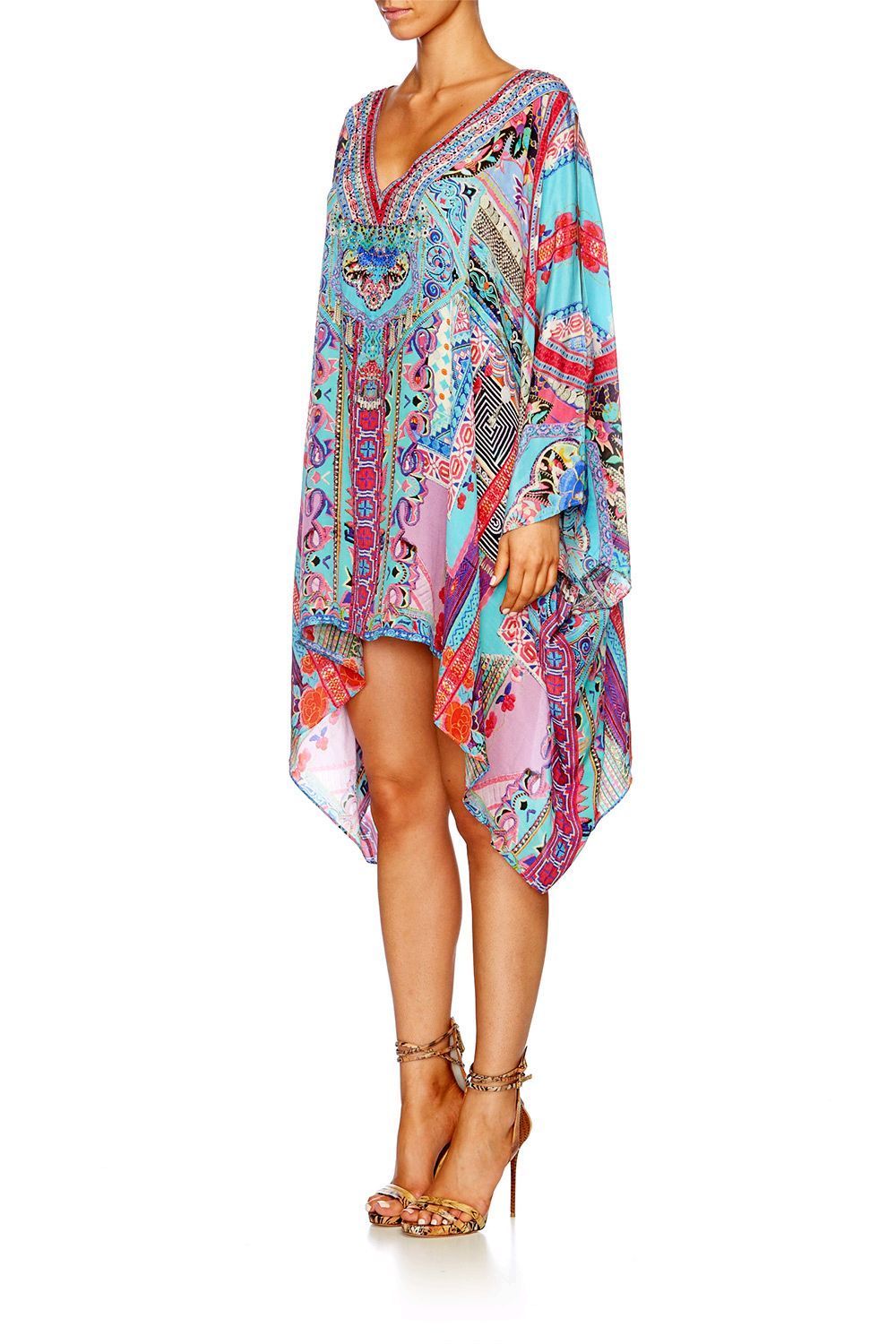 FESTIVAL FRIENDS SPLIT SHOULDER SHORT KAFTAN