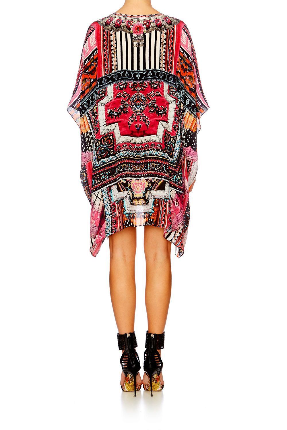 STRAIGHT AND NARROW V-NECK KAFTAN