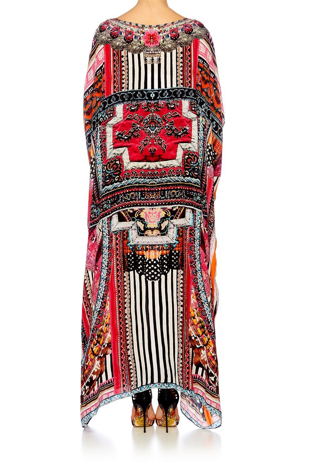 STRAIGHT AND NARROW ROUND NECK KAFTAN